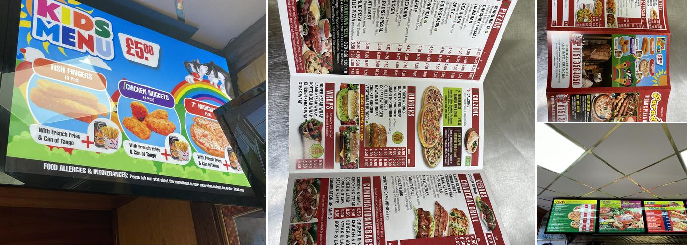 Paradise Kebab & Pizza House Menu