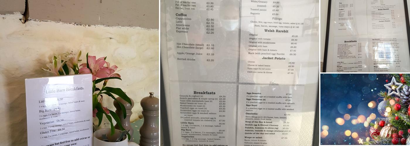 The Little Barn Cafe Menu