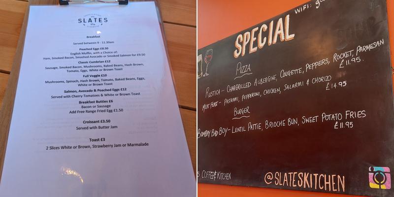 Slates Coffee & Kitchen Menu