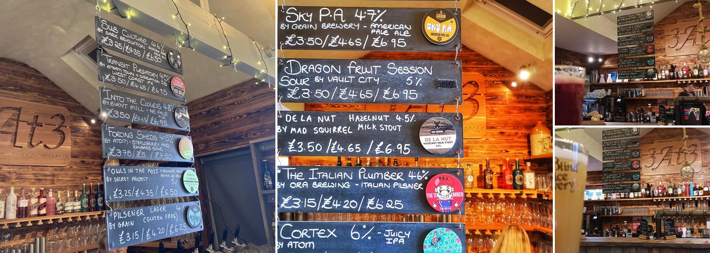 3At3 Real Ale & Craft Beer Café Menu