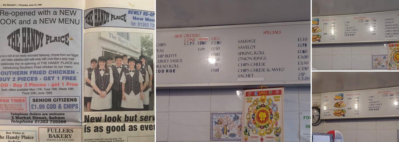 The Handy Plaice Menu