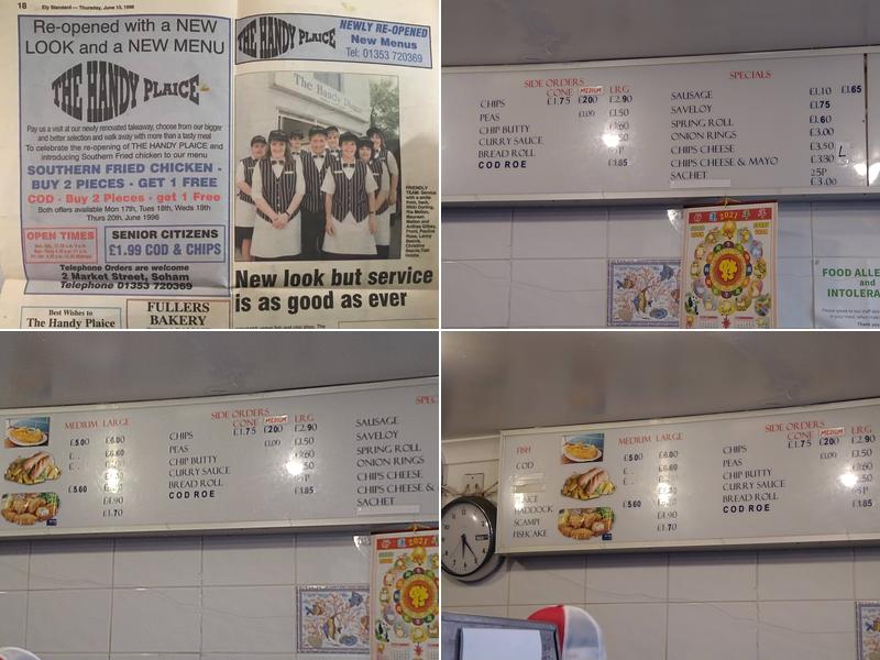 The Handy Plaice Menu