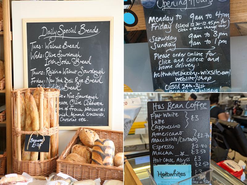 Holtwhites Bakery Enfield Menu