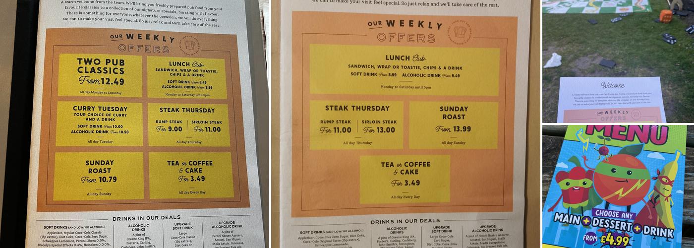 Crown & Horseshoes Menu