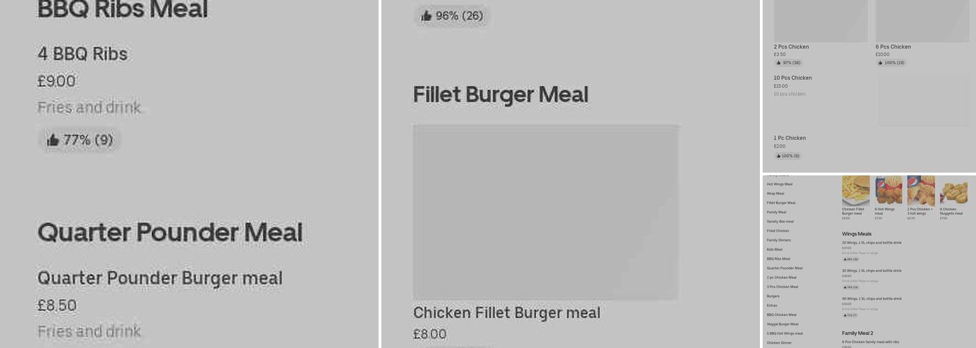 Lick’n Chick’n Menu