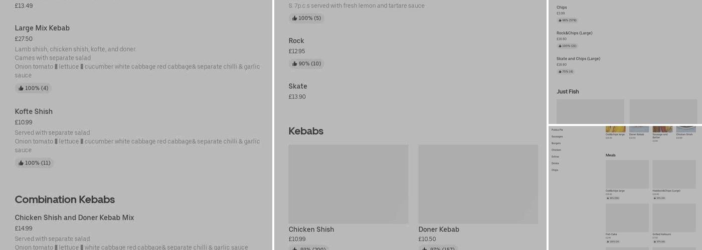 The Blue Mermaid Menu