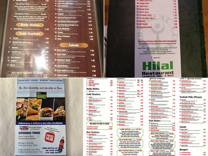 Hilal Restaurant Menu