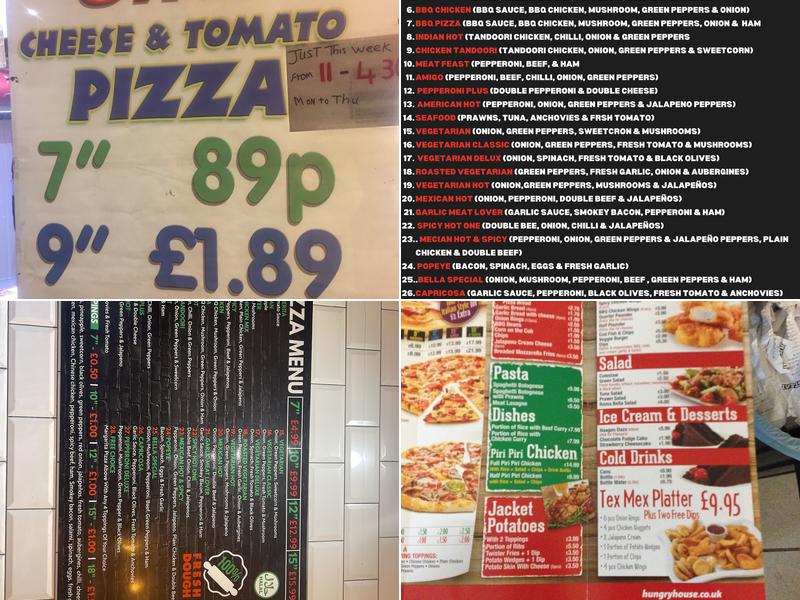 Roma Bella Pizza Menu