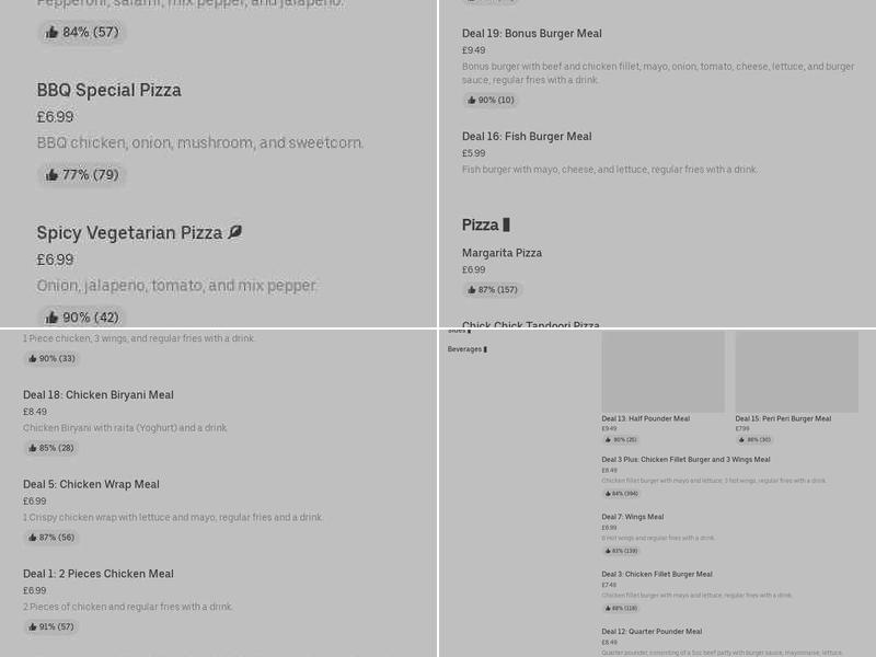 Chicken & Pizza Point Menu