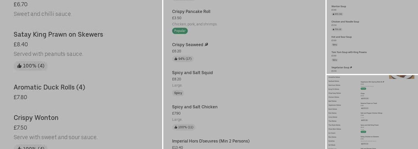 BAMBOO LEAF Chinese Takeaway Menu