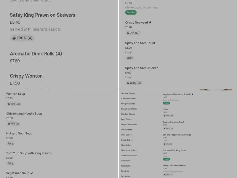 BAMBOO LEAF Chinese Takeaway Menu