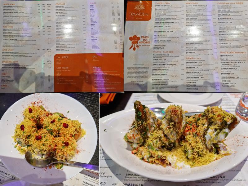 Yaadein Authentic Indian Restaurant | Epsom Menu