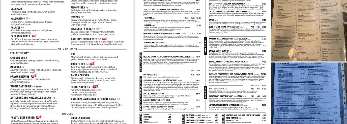 Rocksalt Epsom Menu