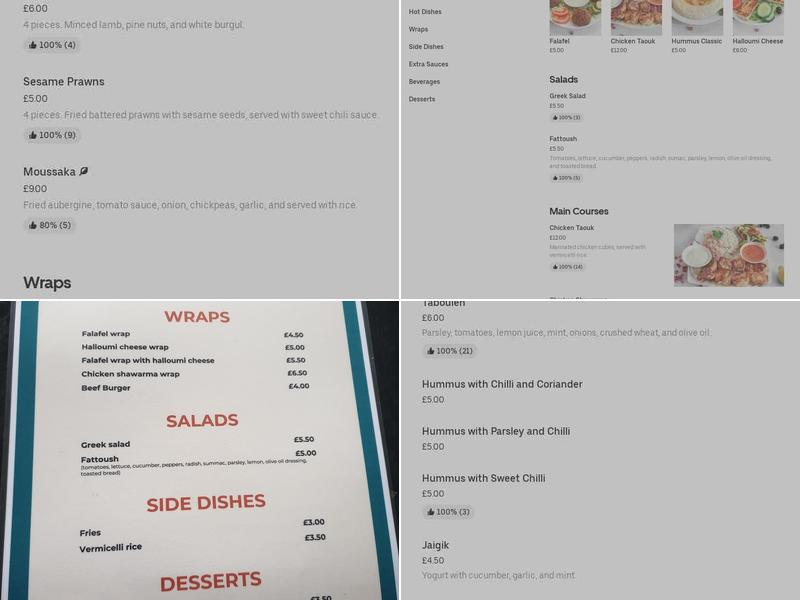 House of Hummus Cafe Menu