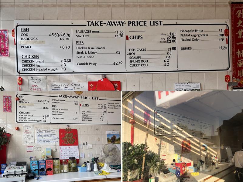 Manning Fish and Chips Menu