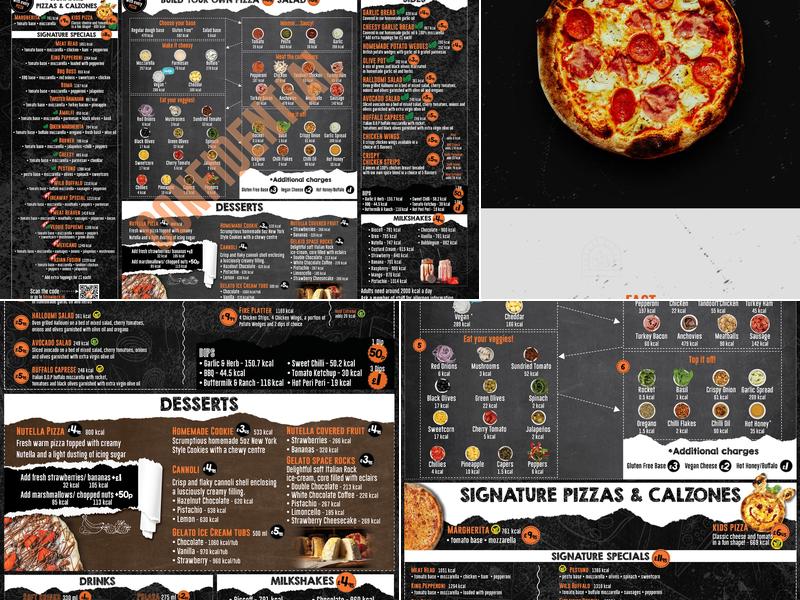 Fireaway Designer Pizza Epsom Menu