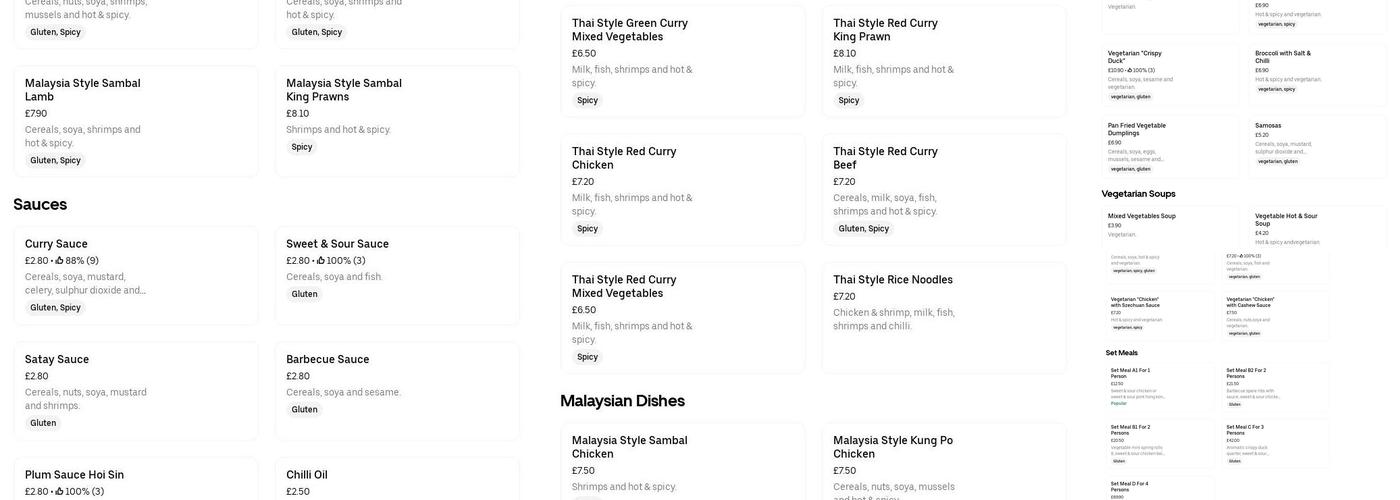 Stoneleigh Palace Menu