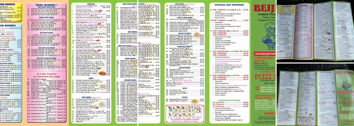 Beijing Chinese Takeaway Menu