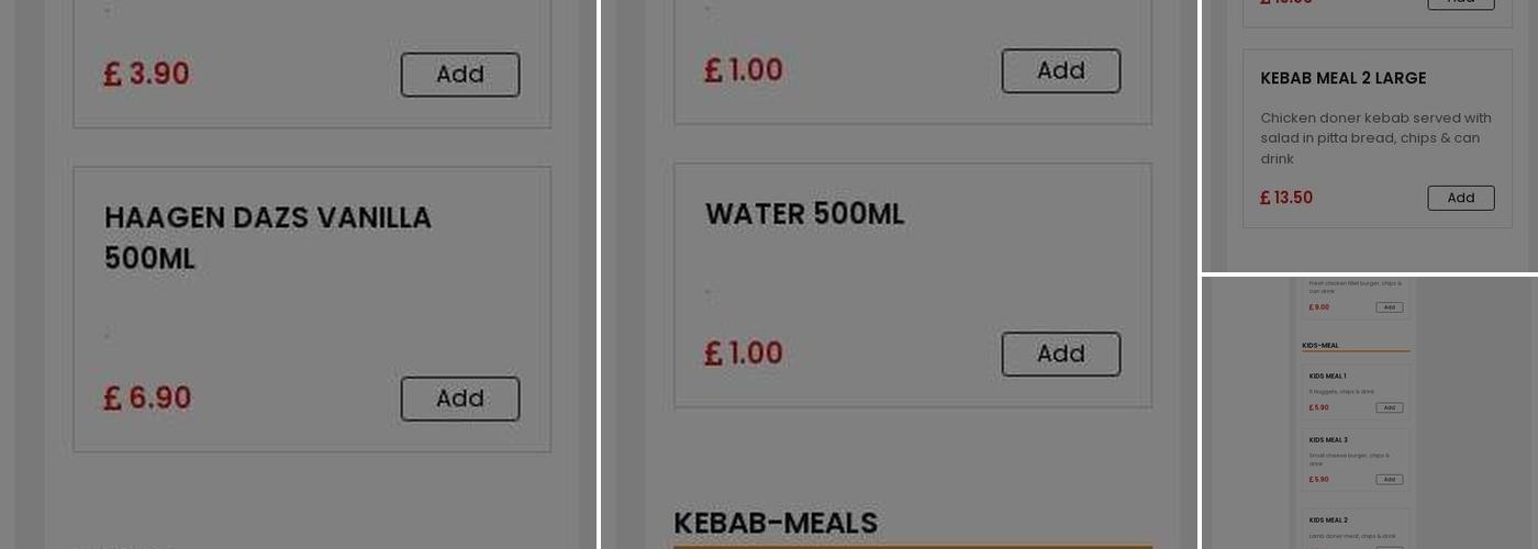 King of the Grill Menu