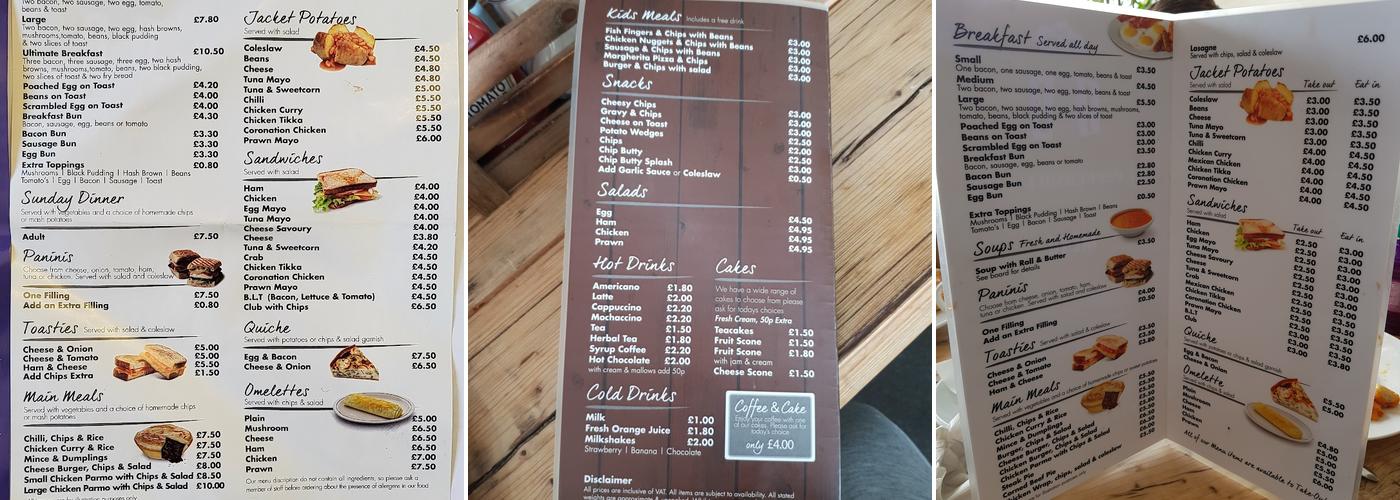 The Peppermill Cafe Menu