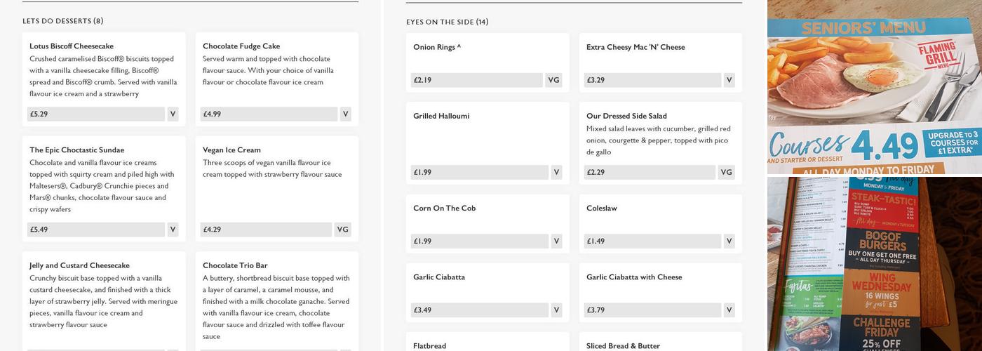 Norman Conquest Menu