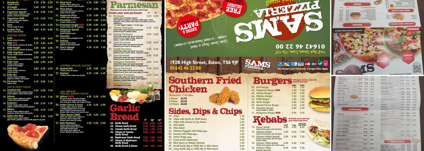 Sam's Pizzeria Menu