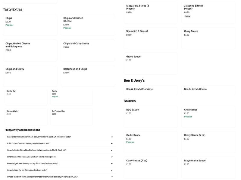 THE FOOD FACTORY Menu