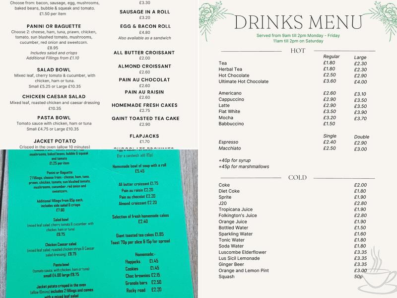 Bistro@the station Menu