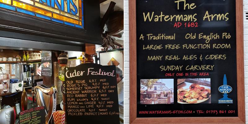 The Watermans Arms Menu