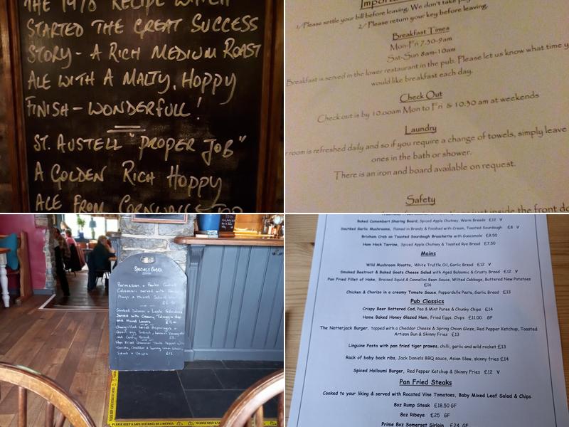 The Natterjack Inn Menu