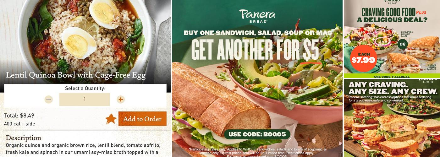 Panera Bread Menu