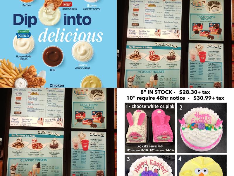 Dairy Queen Store Menu