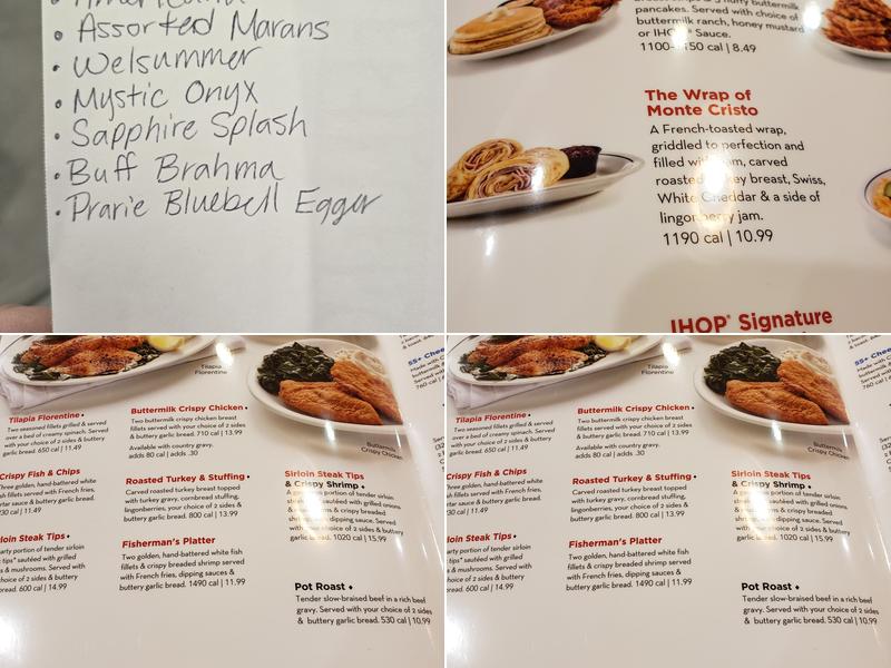 IHOP Menu