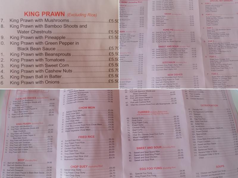 Golden Dragon Menu
