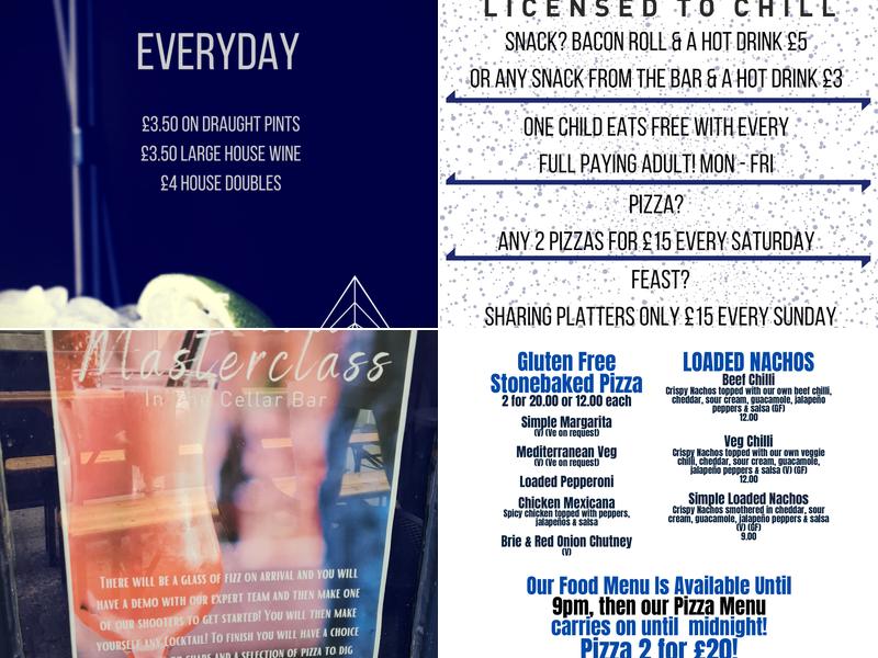 Coolings Gandy Street Menu