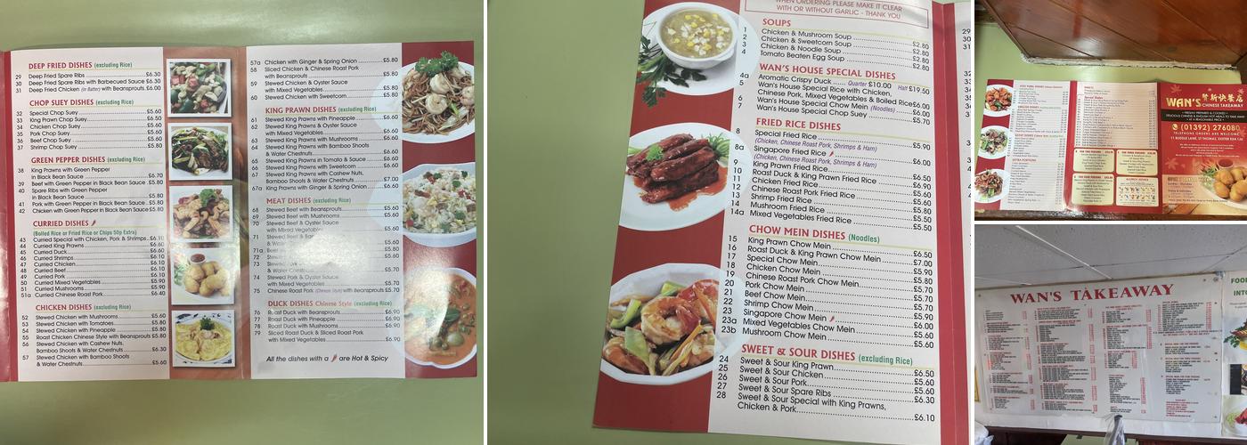Wan's Menu
