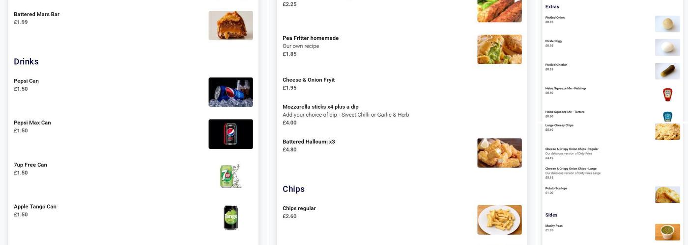 Fish & Chips On Alphington Road Menu