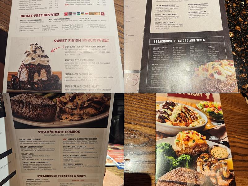 Outback Steakhouse Menu