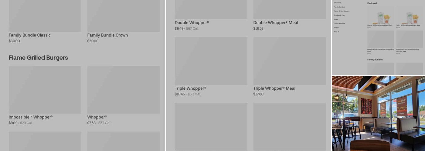 Burger King Menu