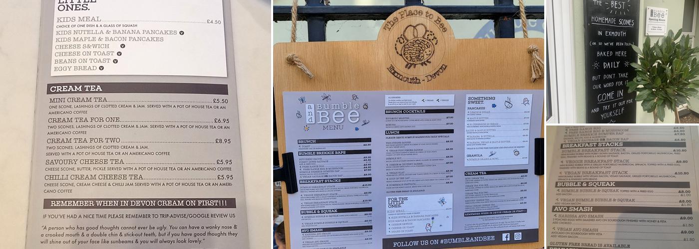 Bumble and Bee Menu