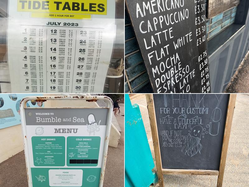 Bumble and Sea Menu