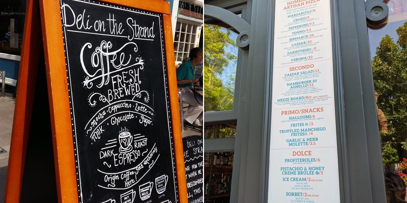 Deli on the Strand Menu