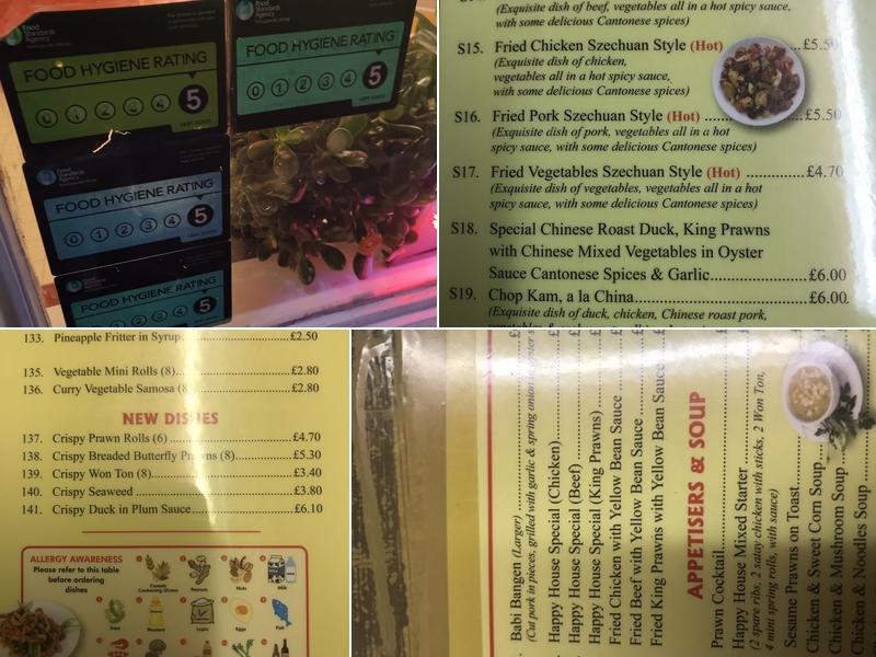 New Happy House Menu