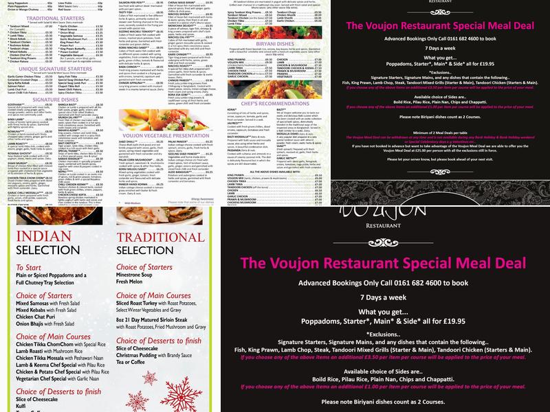The Voujon Failsworth Menu