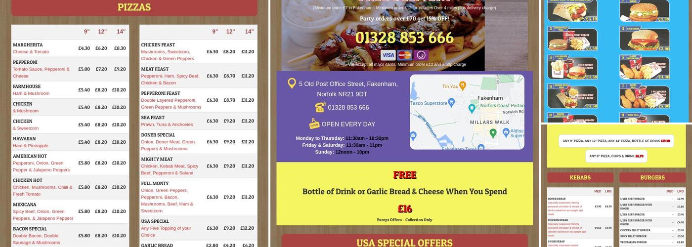 USA Fried Chicken Menu