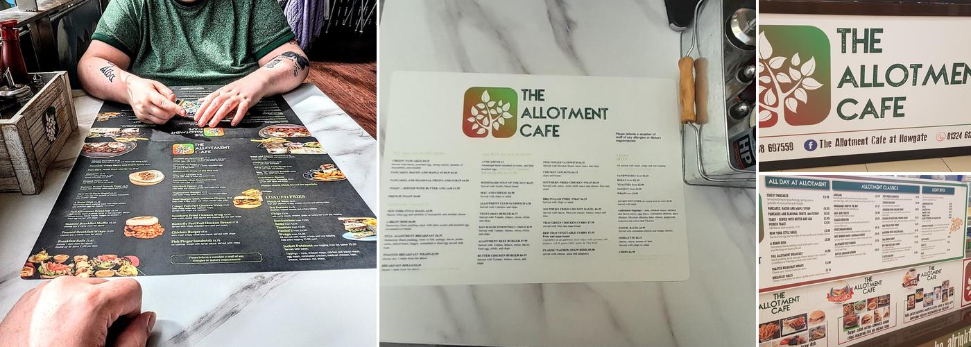 The Allotment Cafe Menu