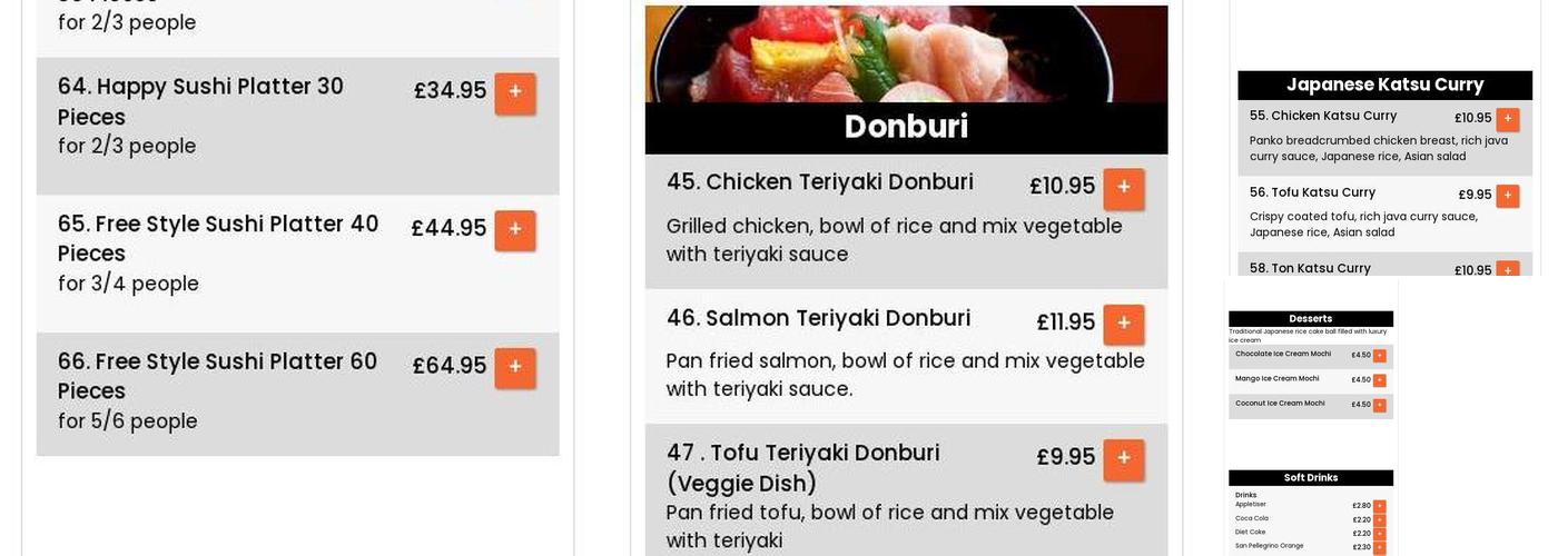 Sushi Negi & Noodle bar Menu