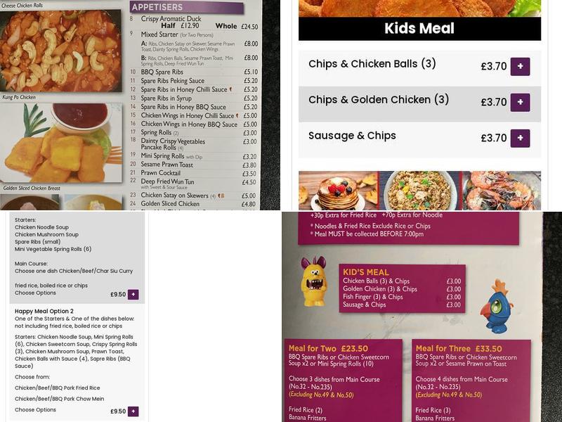 ABC CHINESE TAKE AWAY Menu