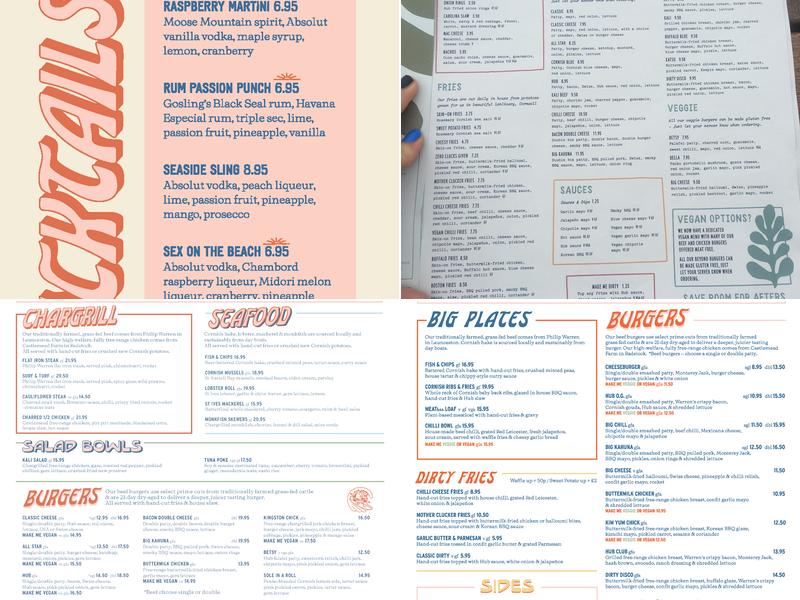Hub Falmouth Menu