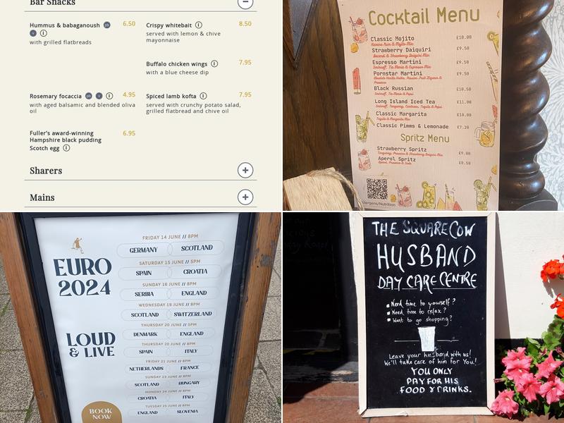 The King's Head, Wickham Menu